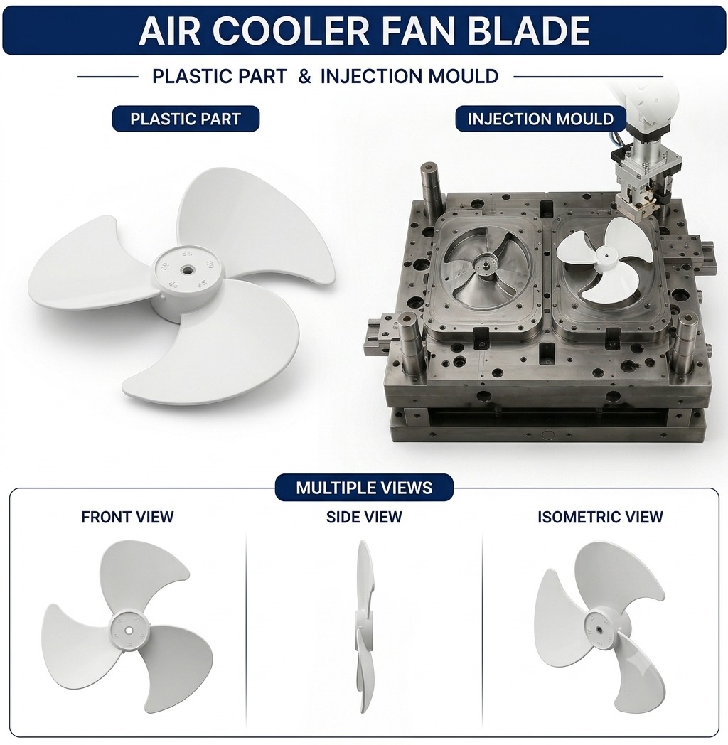 Air Cooler Plastic Fan Blade